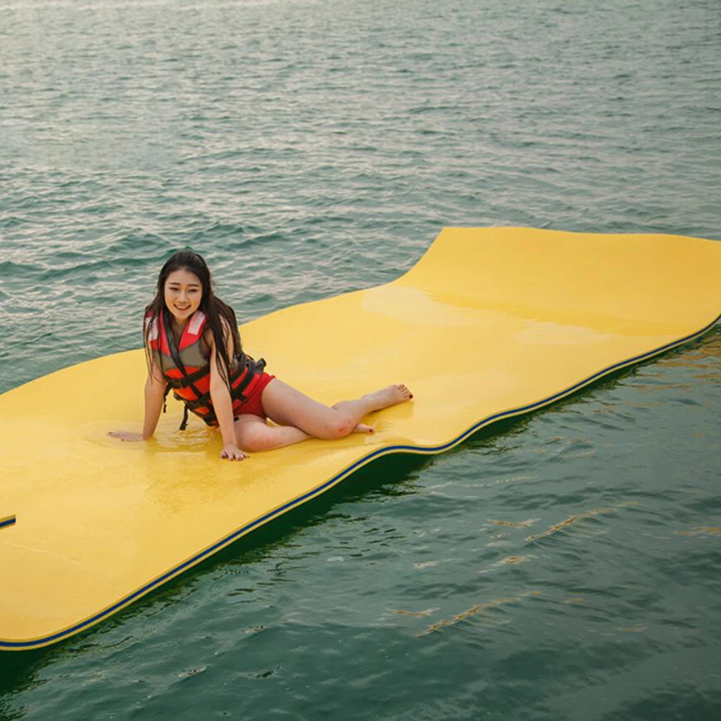 Foldable Water Float Foam Mat Swimming Swim Pool Lake Floating Pad Blanket Mattress for Kids Adults Outdoor Water Sports