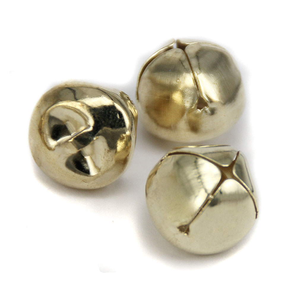 100 Pieces 15mm Gold Christmas Jingle Bells Pendant/Decoration/Craft/Jewellery DIY