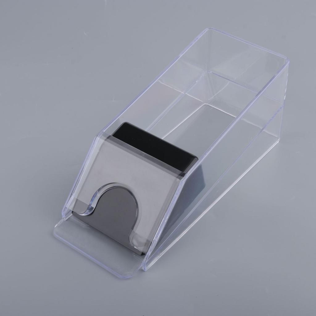 Plastic Blackjack Dealing Shoe Holds 1-4 Decks Casino Poker Dealer Playling Cards Game Table Games Accessories White/Black