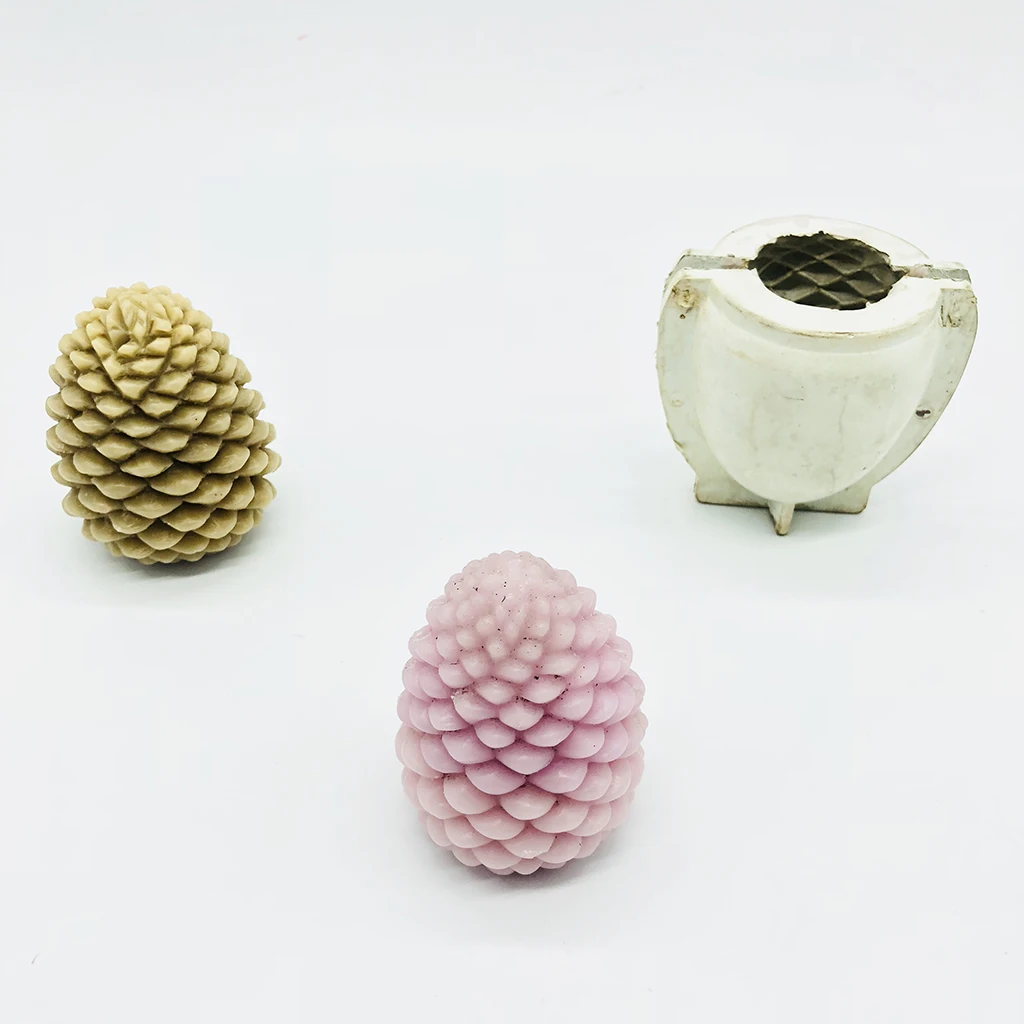 Pine Cone Shape Rubber Candle Making Soap Mold Candle Mould Scents Making DIY Homemade