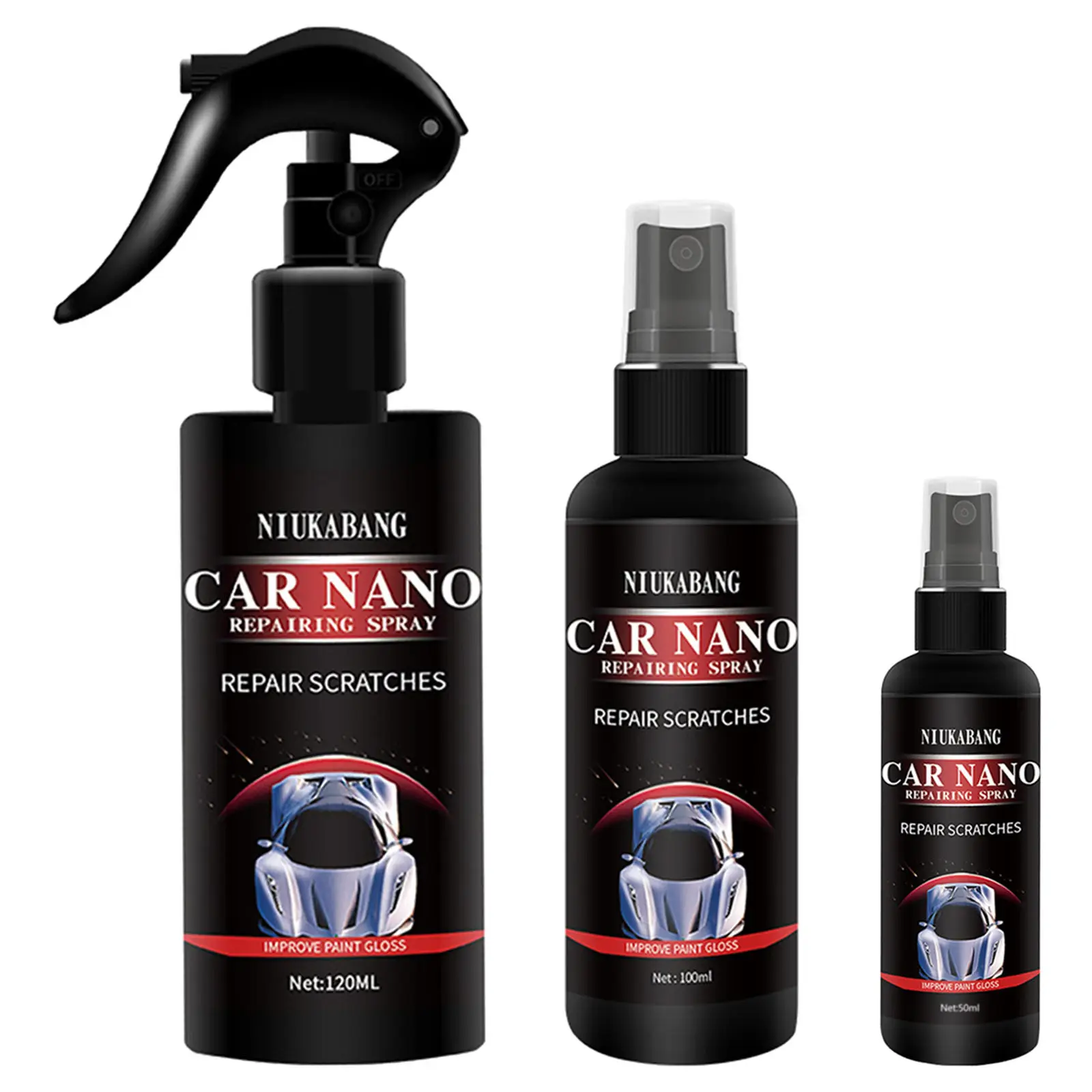 Car Scratch Nano Repairing Coating Spray Polish Wax Super Gloss for Bike, Rv, Suv, Truck Or Boat Body Detailing