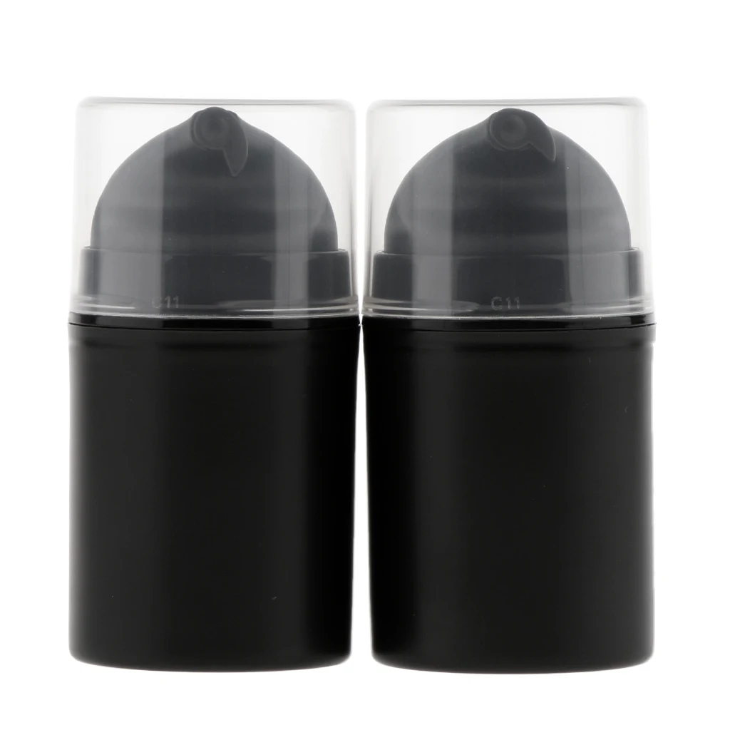 2x 50ml Portable Empty Cosmetic Airless Bottle Treatment Pump Travel Bottle