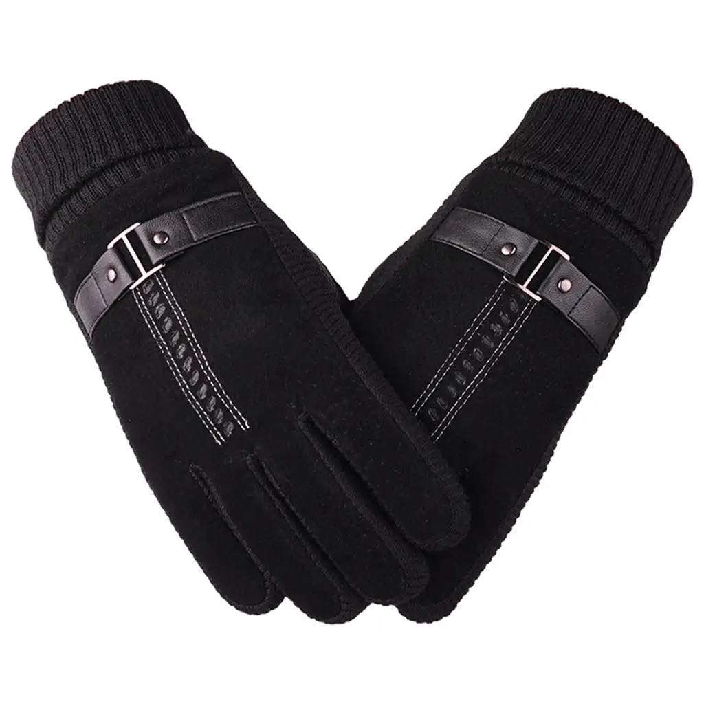 Winter Thick Men Cycling Gloves Full Finger Thermal Warm Touch Waterproof Non Slip Ski Snow Sport Gloves