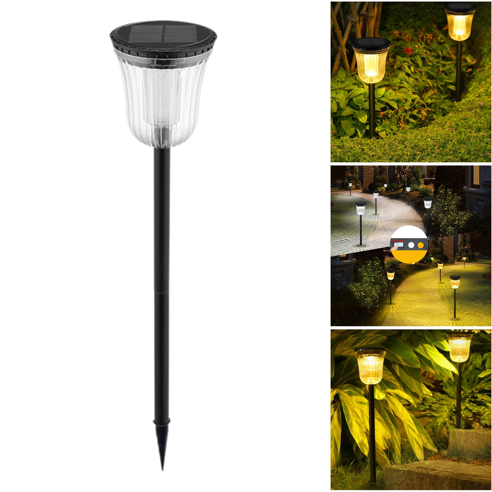 Outdoor Garden Solar Landscape Spotlight LED Wall Lights Decor Yard Lawn Driveway Pool Backyard Garage