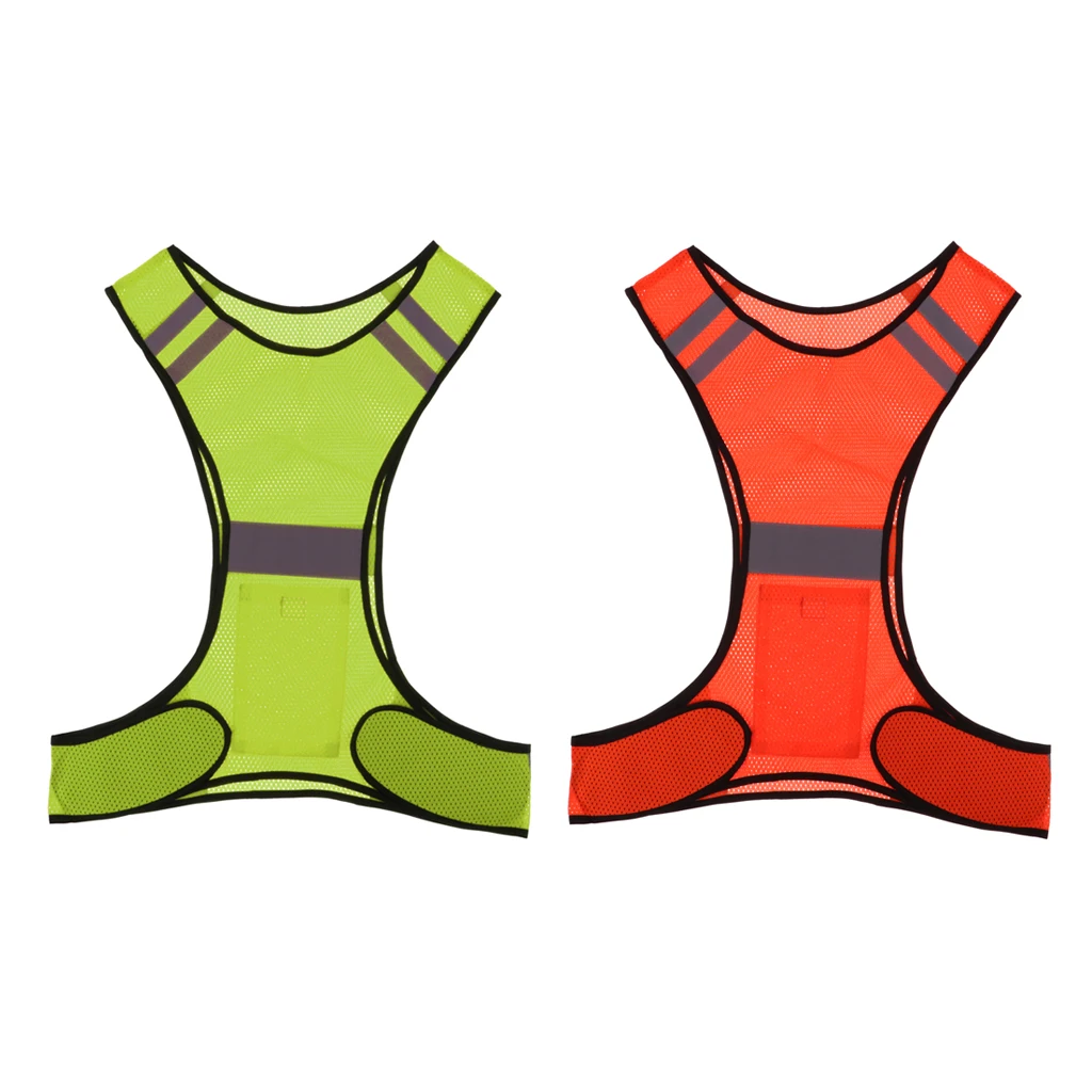 Perfeclan Unisex Reflective Vest High Visibility Sports Vest Outdoor Cycling Motorcycling Sport Safety Vest Gear