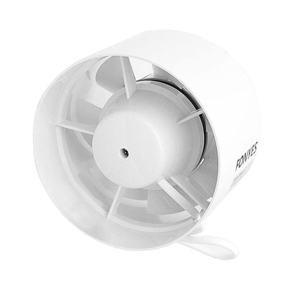 Quiet 4 inch Inline for Duct Booster Fan 100 CFM Air Intake Blower Ventilation Exhaust Vent, 14W, White