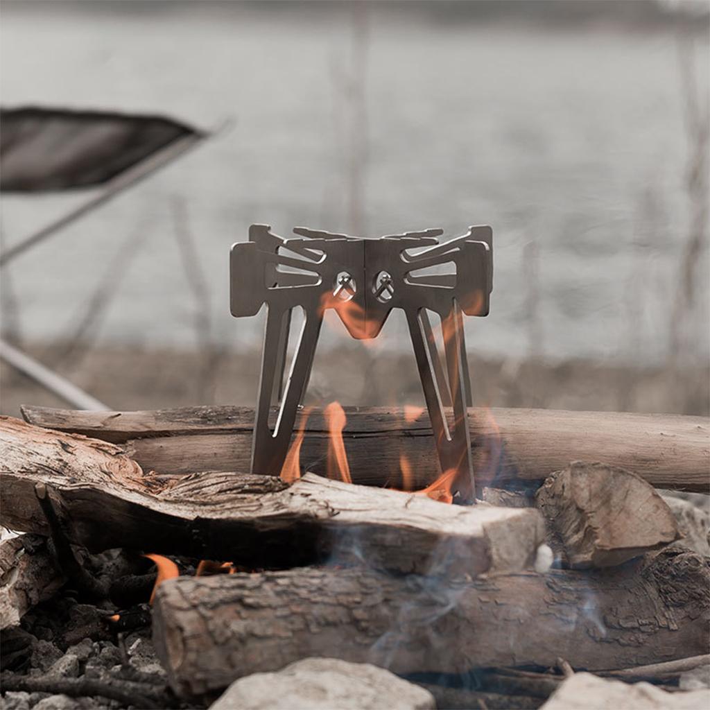 Mini Stove Cross Stand Burner Bracket Holder for Outdoor Camping Backpacking