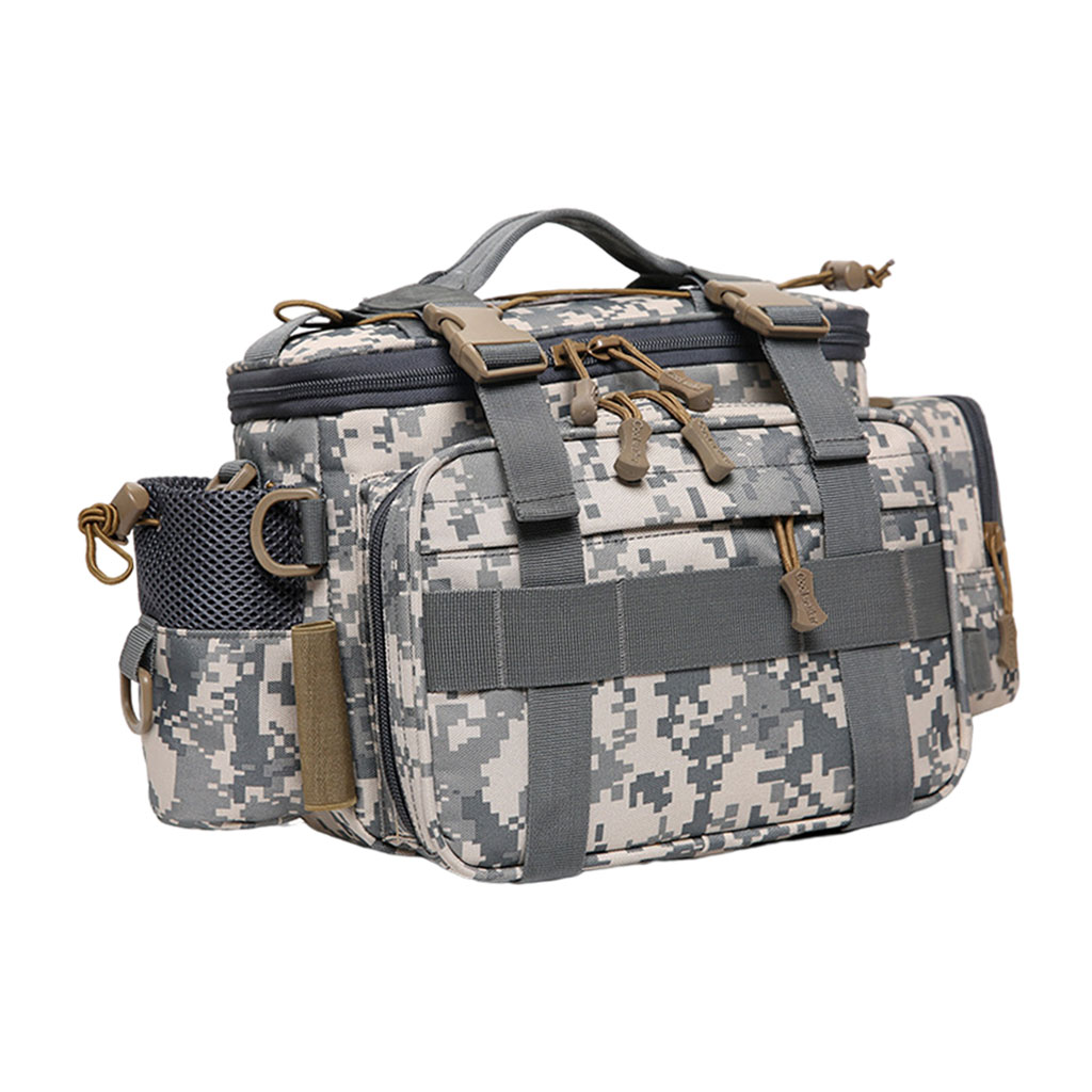 Fishing Tackle Bag 900D Oxford Lure Gear Shoulder Storage Bag Pack Organizer for Camping Fishing Hunting Hiking Outdoor