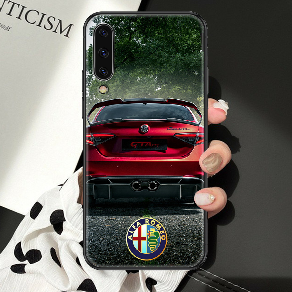 Итальянский автомобильный чехол Alfa Romeo для телефона Samsung Galaxy A10  A12 A20E A21S A30 A32 A40 A50 A51 A52 A70 A71 A72 A5 A6 A7 2018 черный 3D |  AliExpress