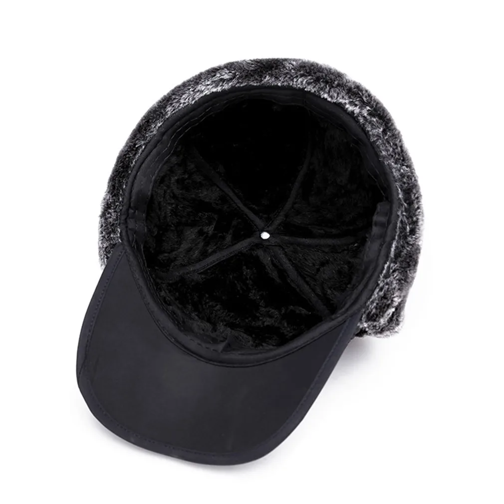 men's bomber hat rabbit fur Winter men's and women's baseball caps outdoor new leisure thickening warm ear protection wild cycling Lei Feng hat mens mad bomber hat