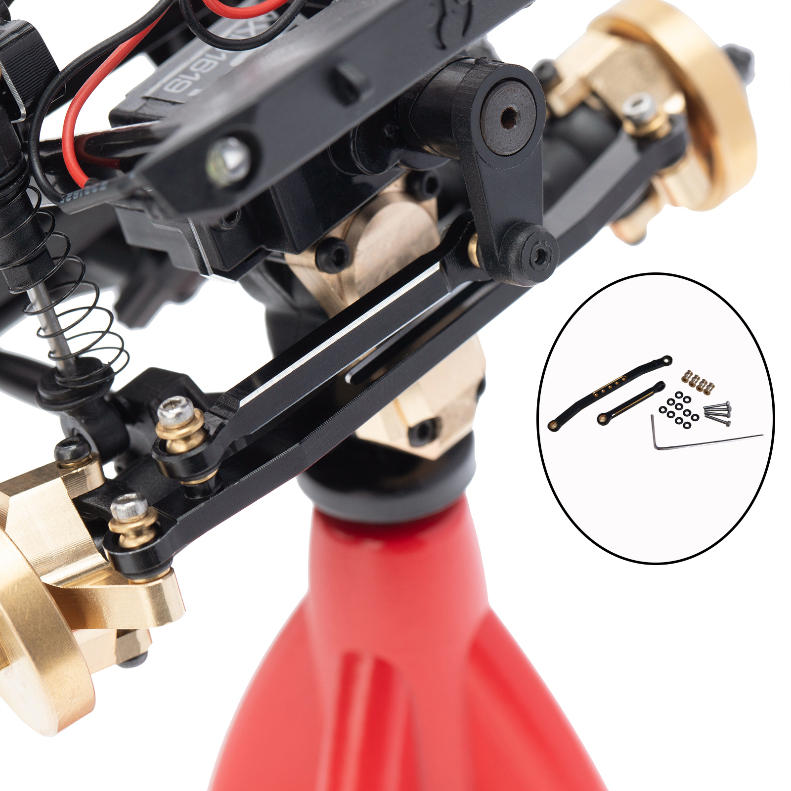 1/24 Model Car Copper Steering Linkage High-tightening Durable Linkage for AXIAL SCX24 AXI00001 Car Upgrade