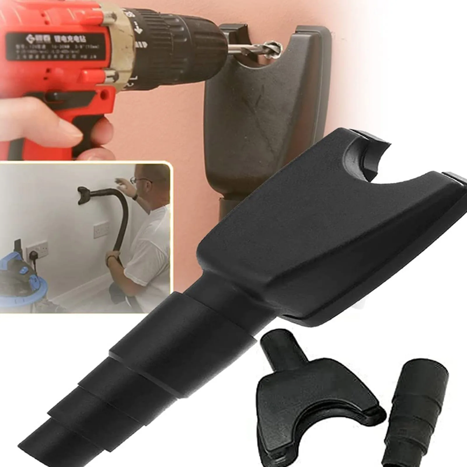 Hands-Free Dust Collectors,2 Pcs Drill Dust Extraction Tool,Electric Drill Dust Collector-Works with All Drill Types