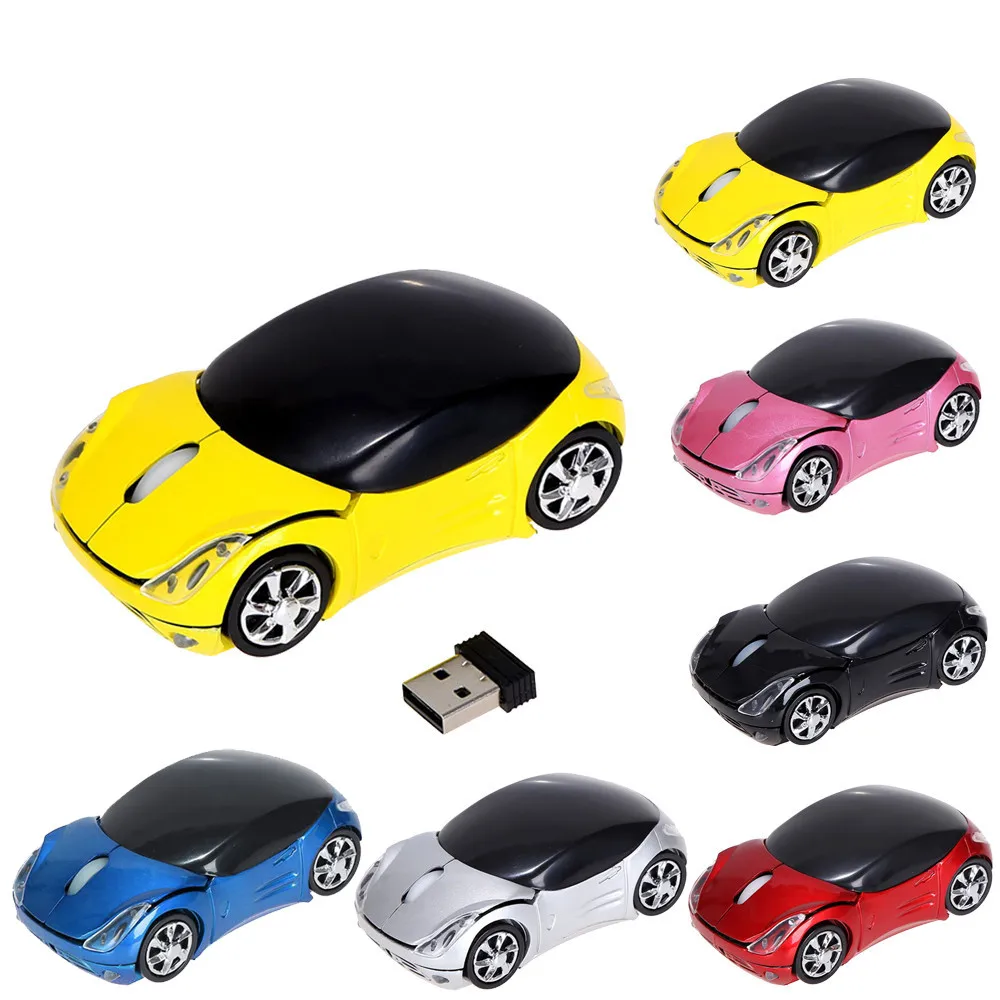 USB Receiver US Gift Cordless 2.4Ghz Wireless Optical Car Mouse PC Laptop Mice 