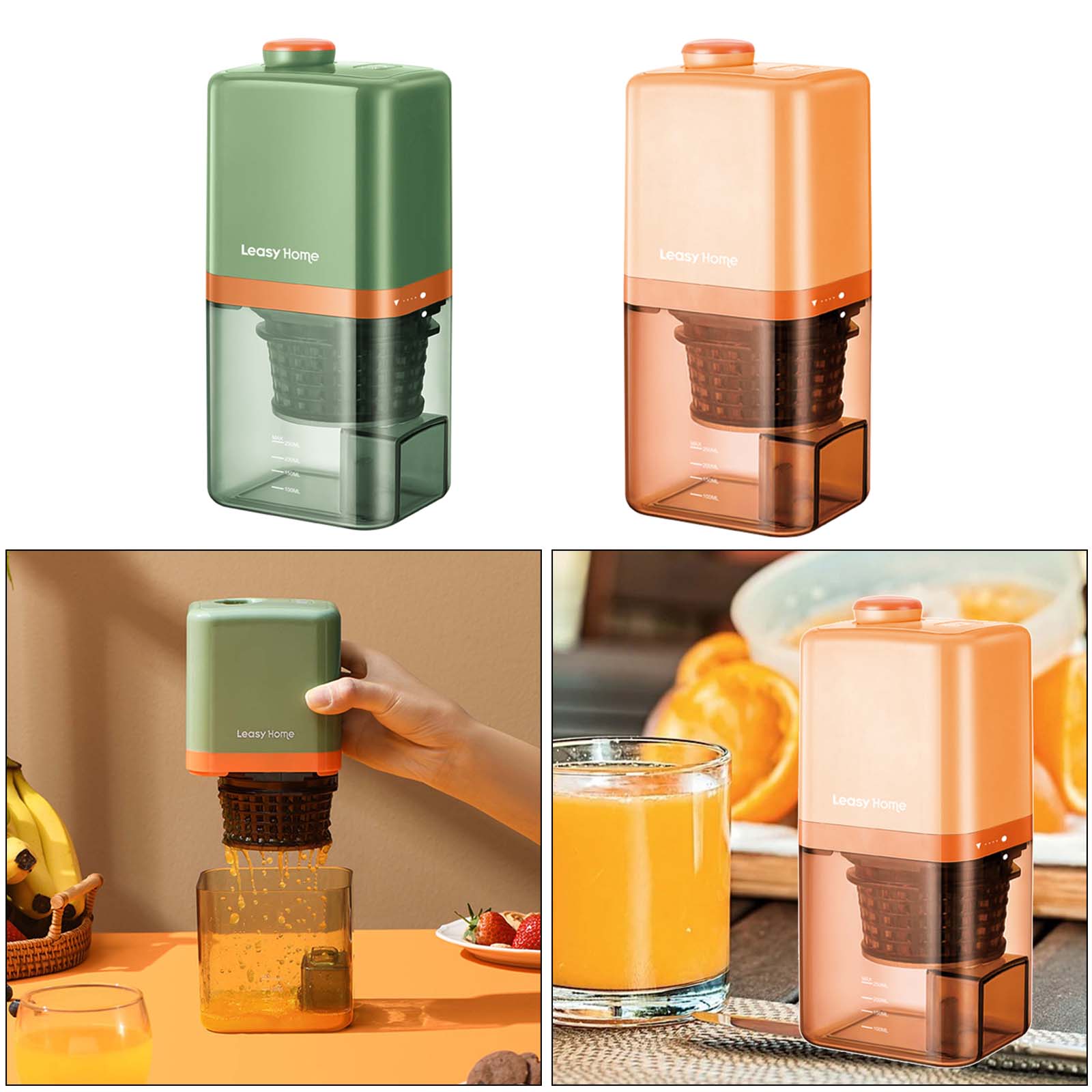 Portable Juicer 60W Multifunction Handheld Fruit Extractor Blender Machine USB Easy Clean for Orange Fruit Squeezer