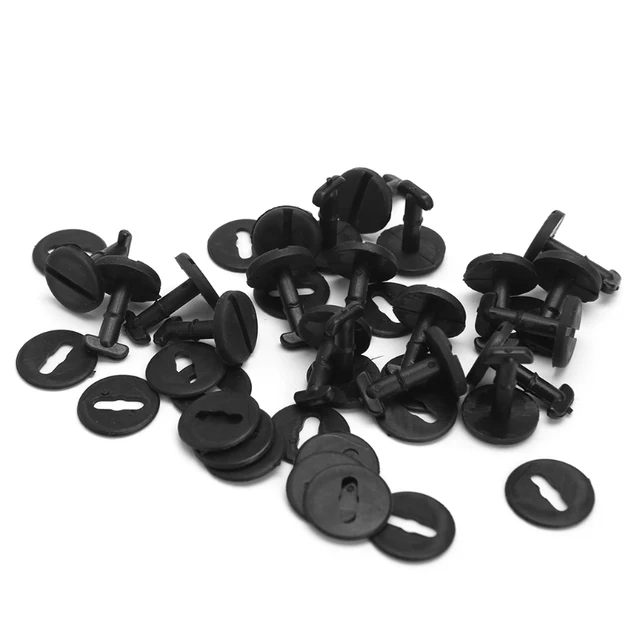 LAND ROVER INTERIOR FLOOR CARPET MAT CLIPS - TWIST LOCK WITH WASHERS 10PCS