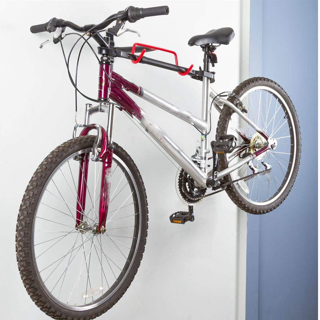 Bike Wall Mount Rack Cycle Storage Stand Shed Hanging Bracket Folding Room Indoor Bike Holder Folding Flip Up Rack