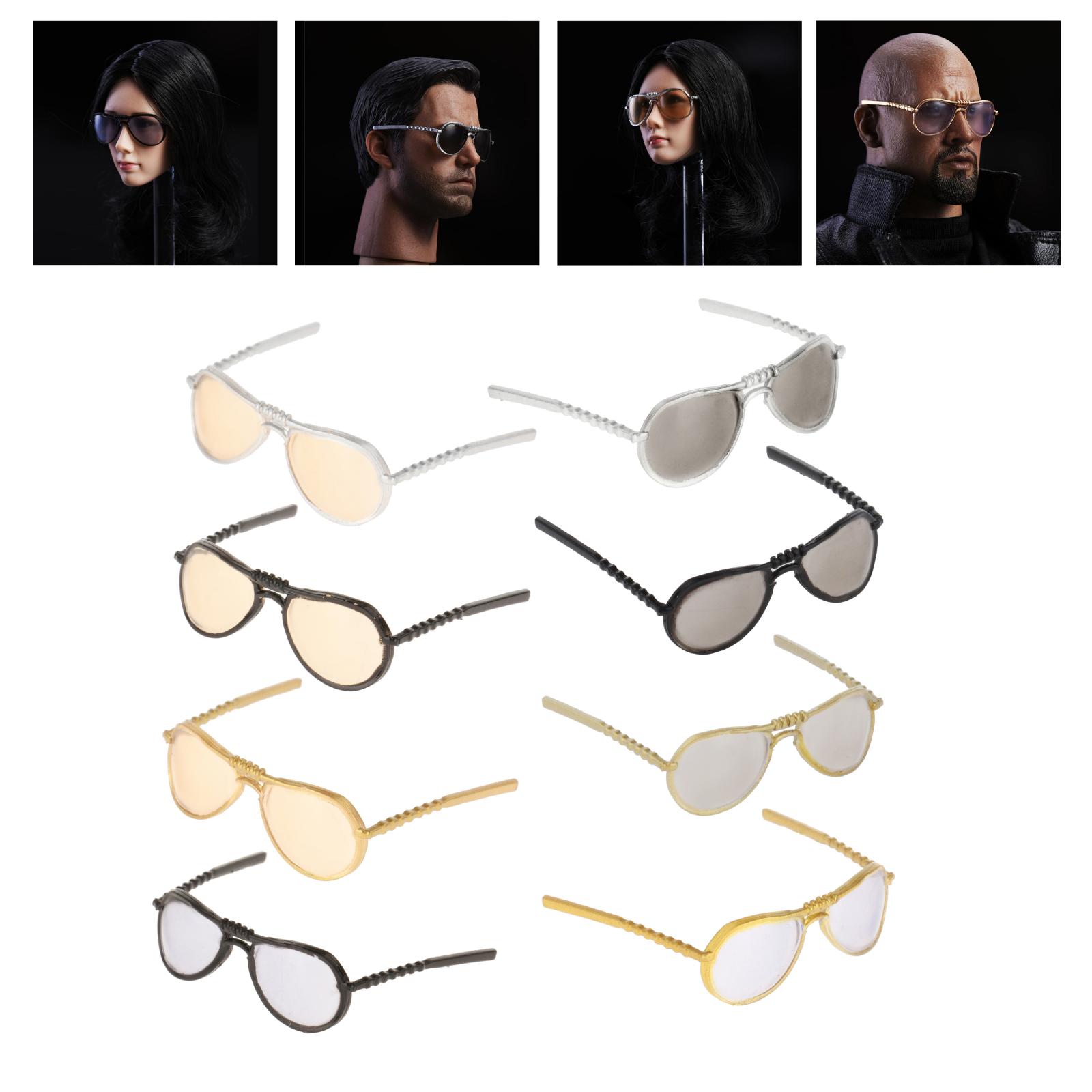 1:6 Scale Round Sunglasses Alloy Frame for 12'' Action Figure Male & Female