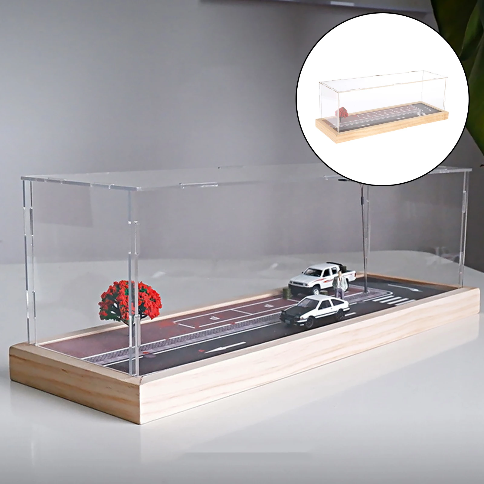 Clear Acrylic Display Case Organizer Holder for 1:64 Diecast Cars Toy Countertop Storage Protective Storage Boxes for Home Shop