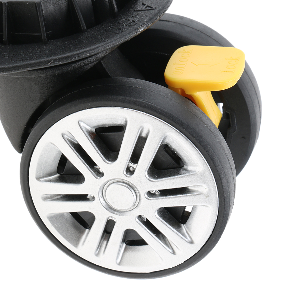 Replacement Luggage Suitcase Brake Wheels Travel Casters A60-1 Pair