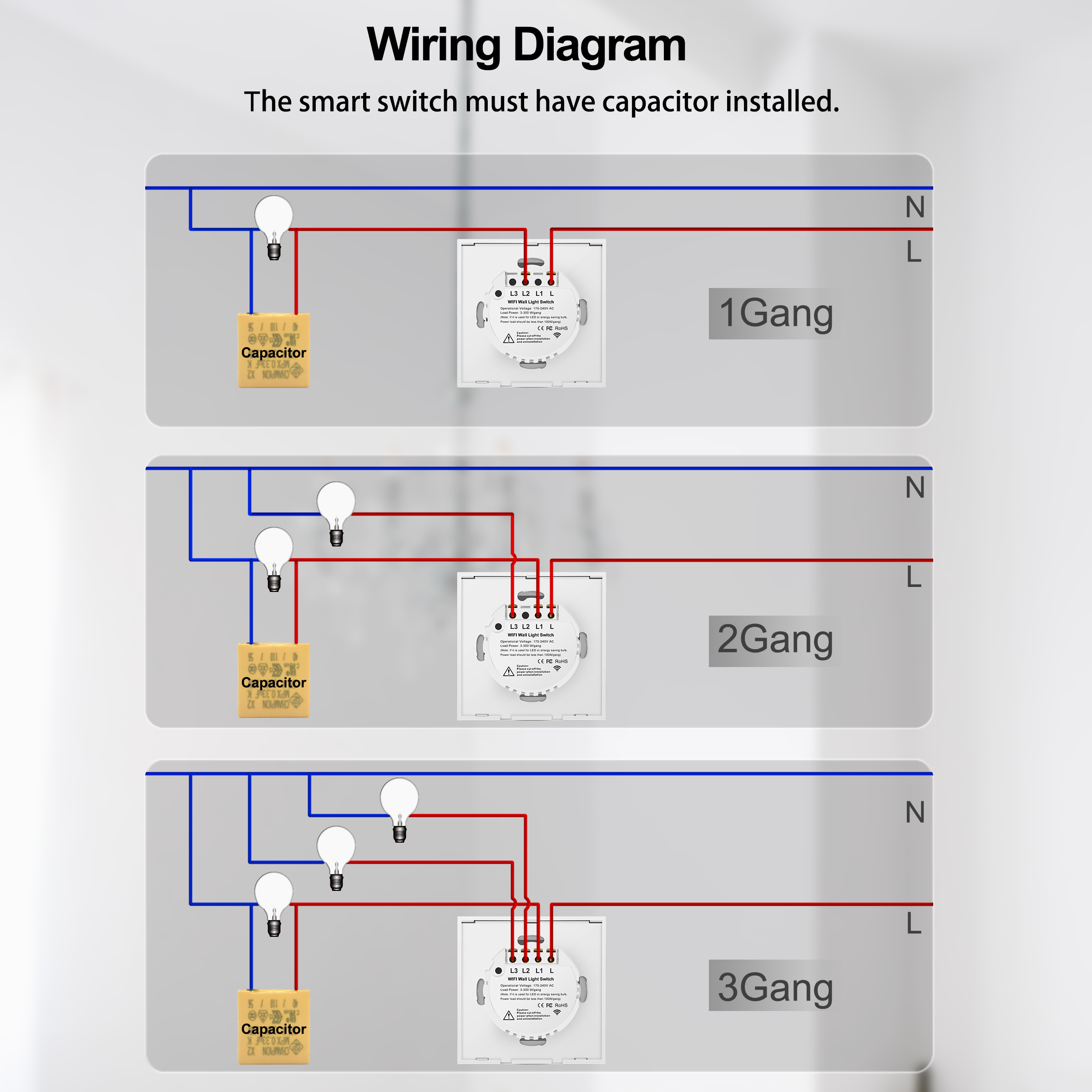 Touch wall light switch схема