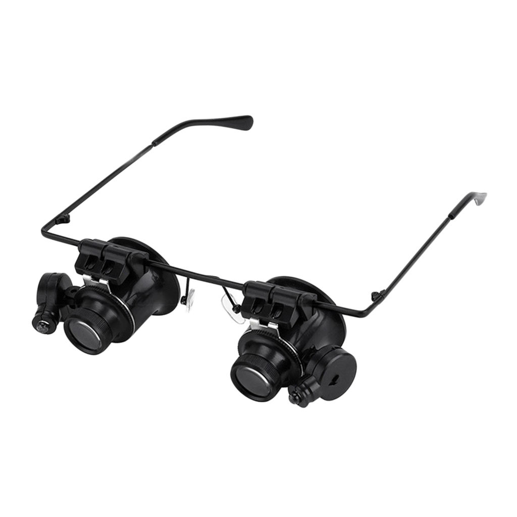 20x Head-mounted Magnifier Magnifying Glasses Lens W/ LED Light Lllumination