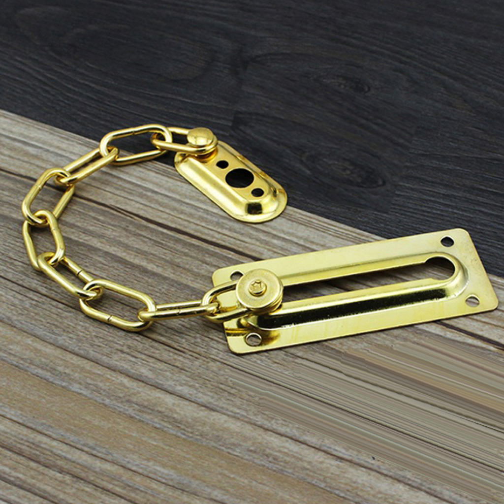 Stainless Steel Door Chain Guard Lock Slide Bolt for Home Hotel Dorm Entrance Security