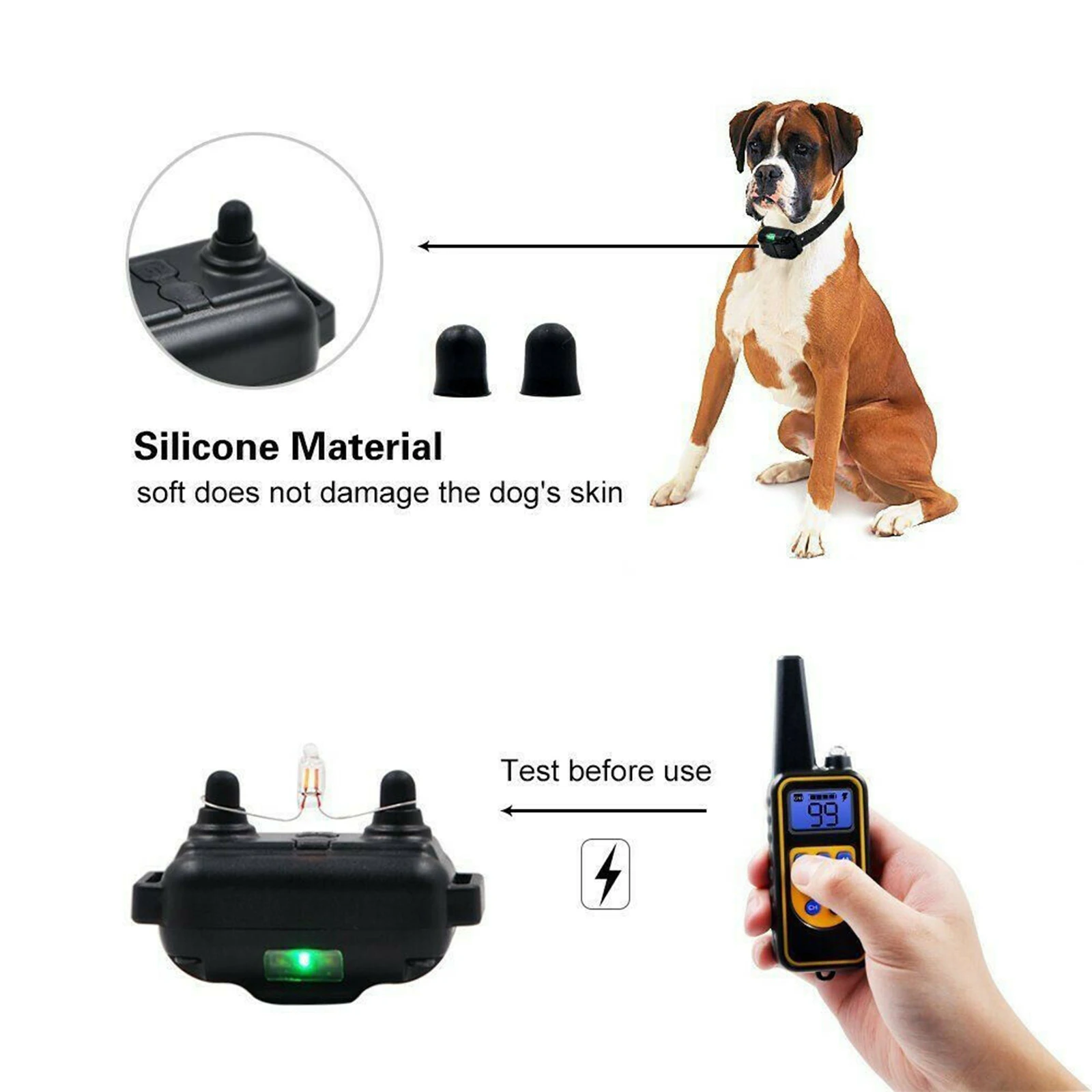 Dog  Training Collar Hunting Trainer Remote LCD 875 Yards