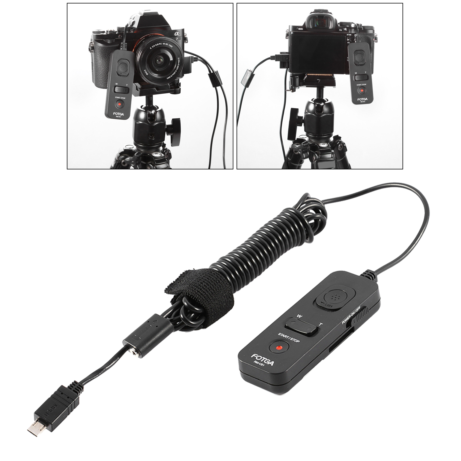 RM-VS1 118 Inches Remote Control Shutter Cord Cable for Sony HDR-PJ350E HDR-PJ240 HDR-CX900E HDR-CX610E HDR-CX240E FDR-AX100E