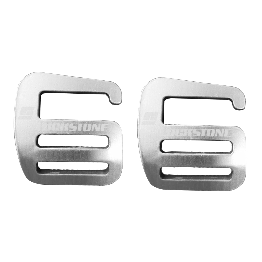 2pcs Metal G Hook Webbing Buckle Lightweight and Strong 55x40x4mm Silver