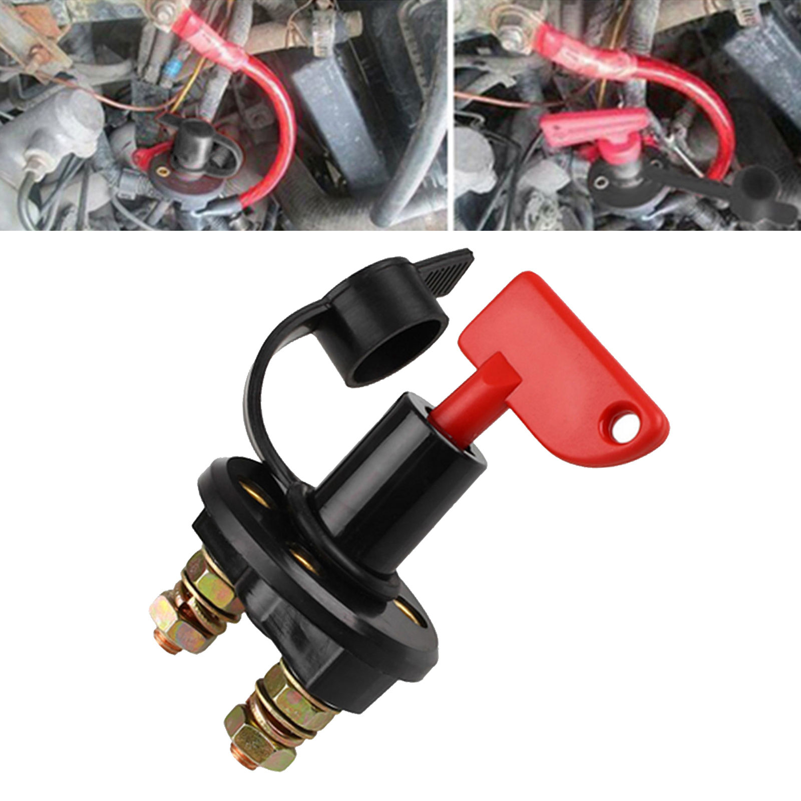 Battery Disconnect Switch, DC 12V 24V Battery Kill Switch Isolator for Marine Car Boat Motorhome ATV Auto Trucks