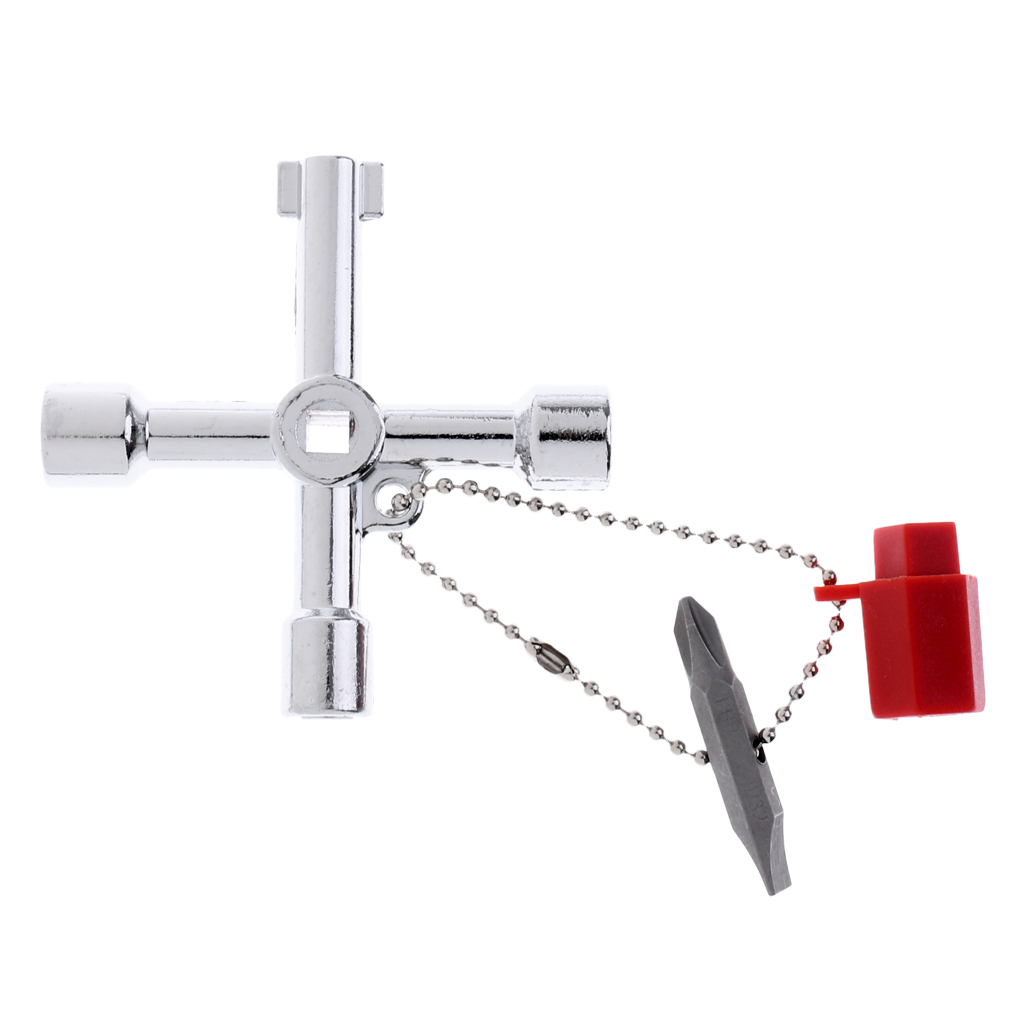 4-Way Multi-Functional Utilities Key Wrench Spanner for Electric Water Gas Meter