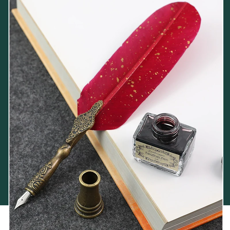 caneta tinteiro vintage e elegante de penas
