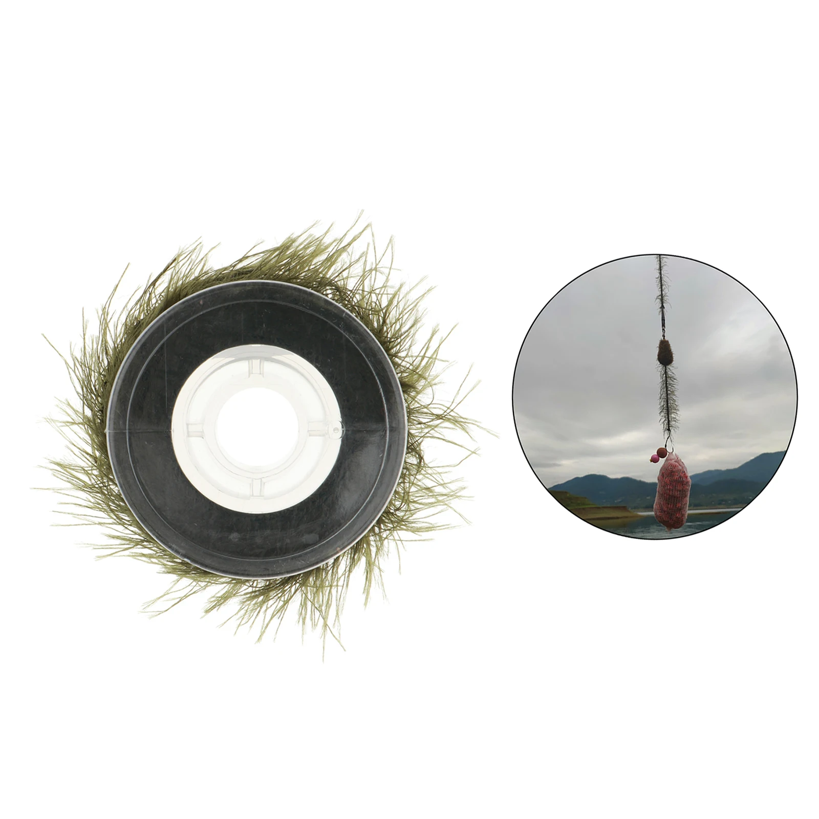 Seaweed Carp Rigs Fishing Hook Rig Fishing Terminal Tackle Synthetic Fiber, Easy to Install