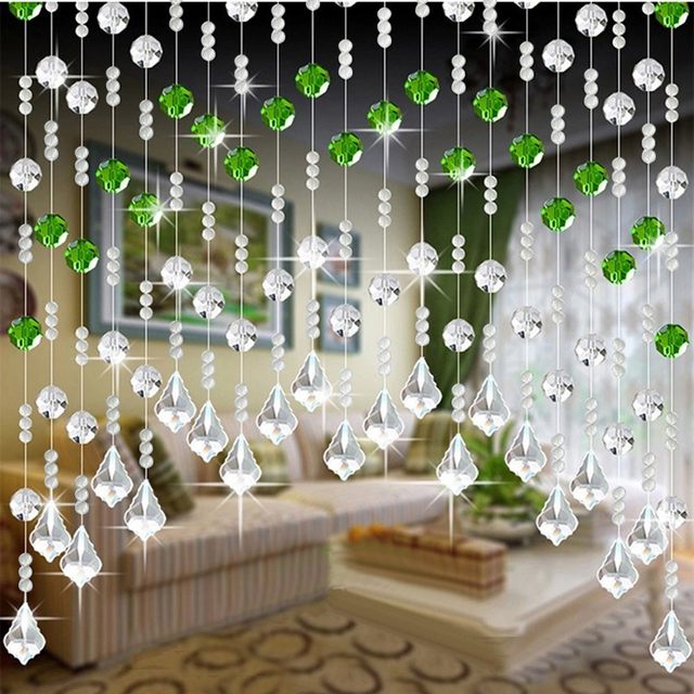 Rideaux Perles Cristaux,Rideau Perle Mode Crystal Verre Perle Curtain  Intérieur Windows Décoration Perles Perlé Rideau de Prestige Mariage De  Mariage Décoration Fournitures (Color : Champagne) : : Cuisine et  Maison