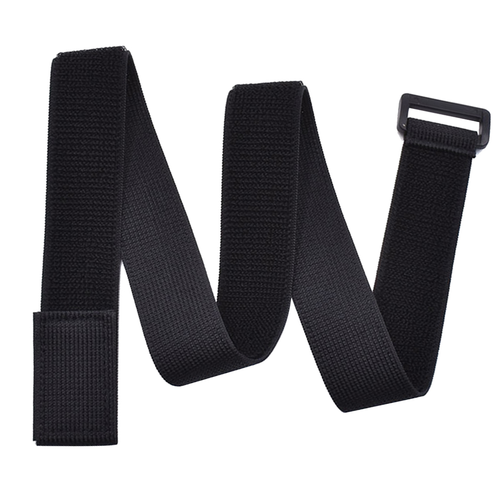 Adhensive Tape with Buckle Hook Loop Cord Cable Winder Ties Straps Belt Black
