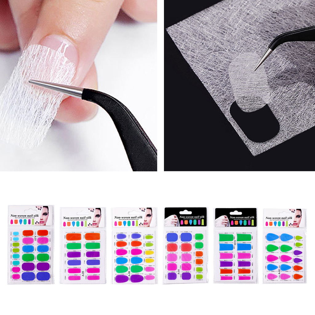 2 Sheet Nail Art Fiberglass Non-woven Silk Extension Tips Manicure DIY Tools