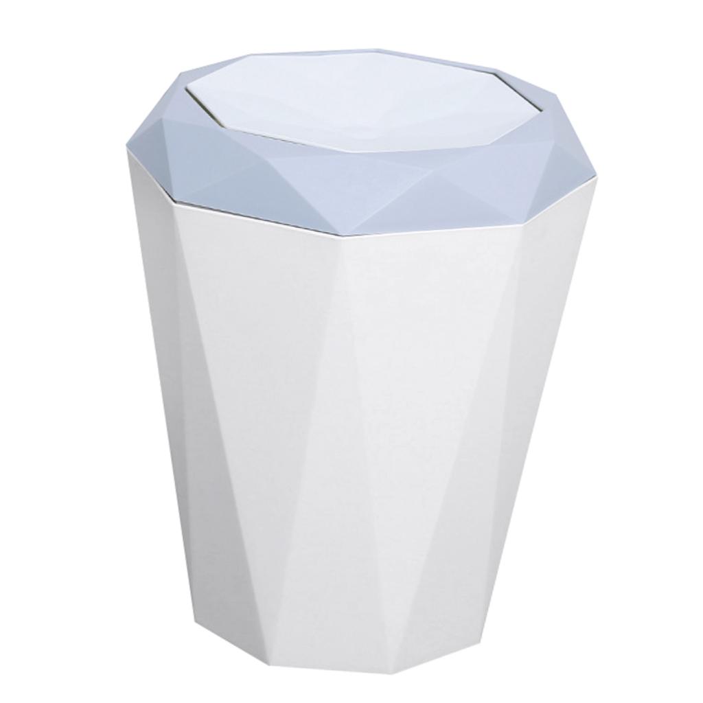 Trash Can with Lid, Trash Bin Trash with Swing Top Lid 12 L Bathroom Trash Can
