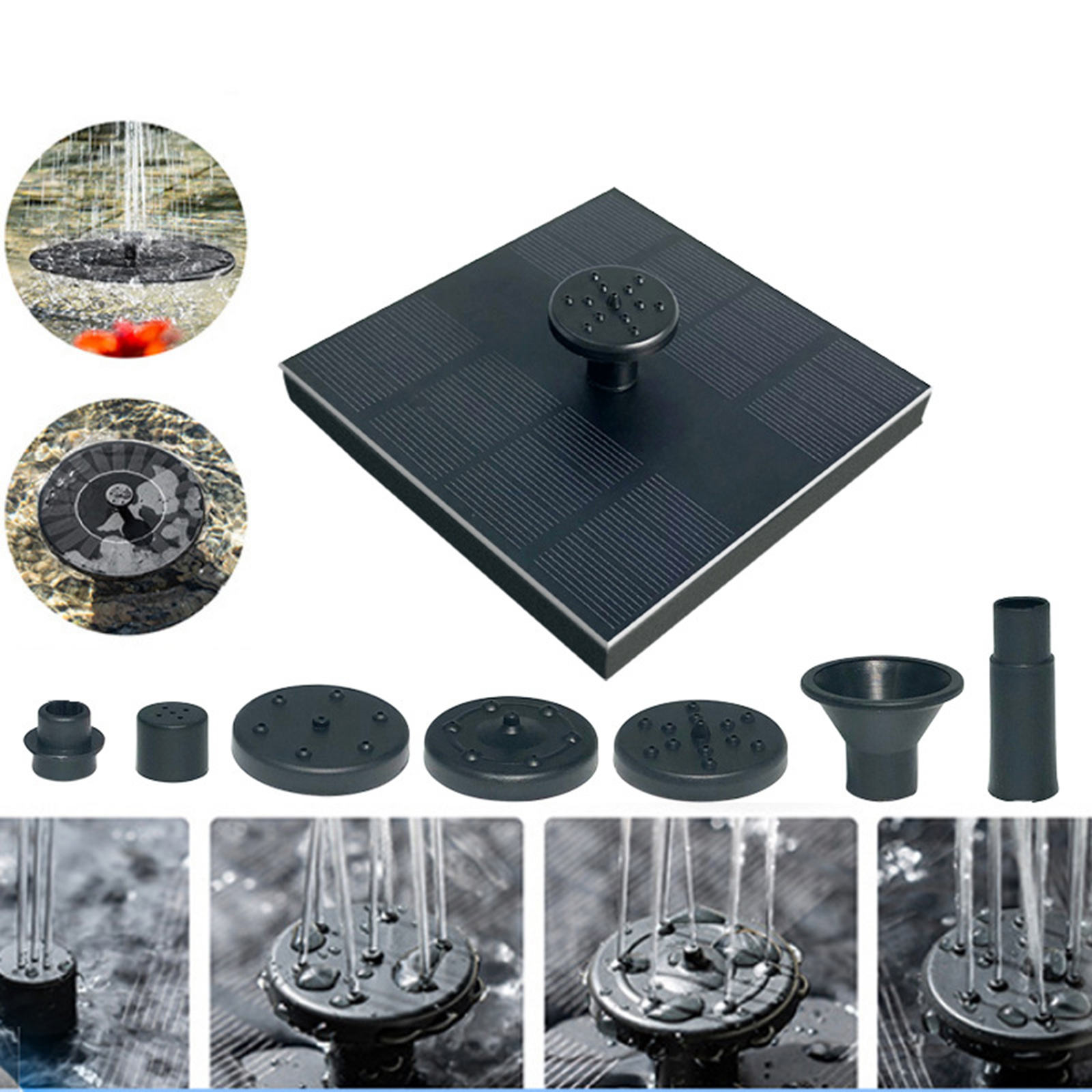 Solar Fountain Solar Water Pump Floating Fountain Outdoor Fountain for Outdoor Small Pond
