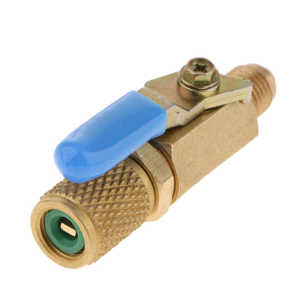 3 Pieces R410A R134A Shut Ball Valves for HVAC AC Refrigerant Charging Hose