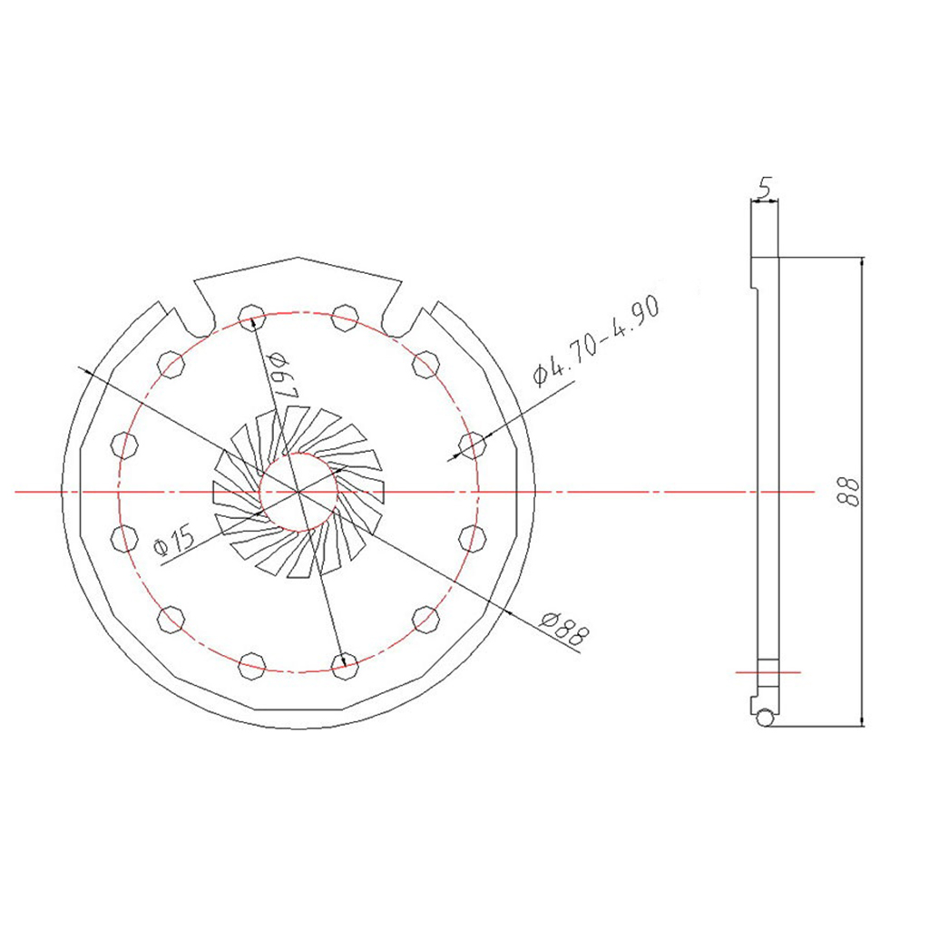 Bike Conversion KT-D12 Magnetic Points Assist  Sensor Connector 90cm/35.4''