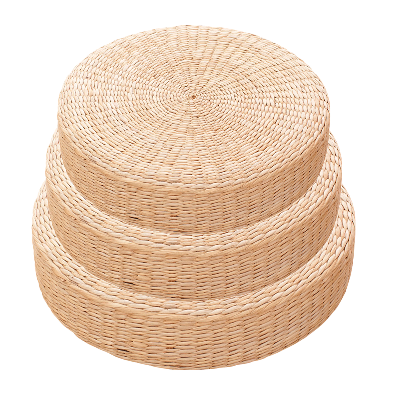 Knitted Straw Flat Seat Cushion Pouf Window Tatami Floor Cushion Home Decor