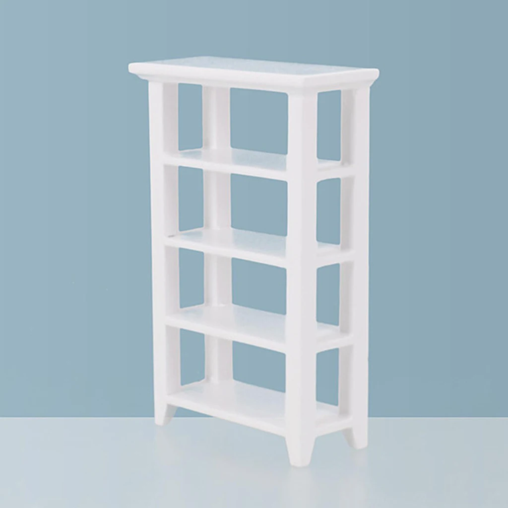 1:12 Dollhouse Furniture Miniature Wood Display Shelf Floor Storage Holder 5