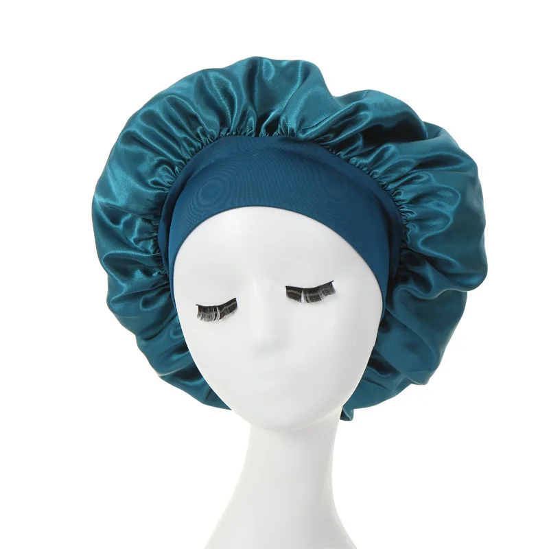 Title 13, Women Satin Bonnet Spandex Wide Stretchy Band B...