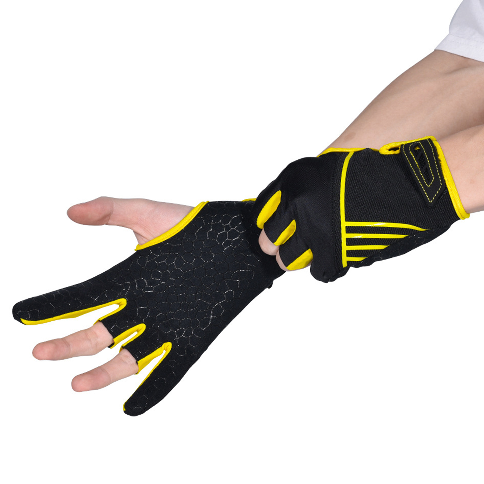 1 Pair Professional Men Women Bowling Gloves Antislip Elastic Breathable Sports Bowling Ball Glove Mittens Accessories