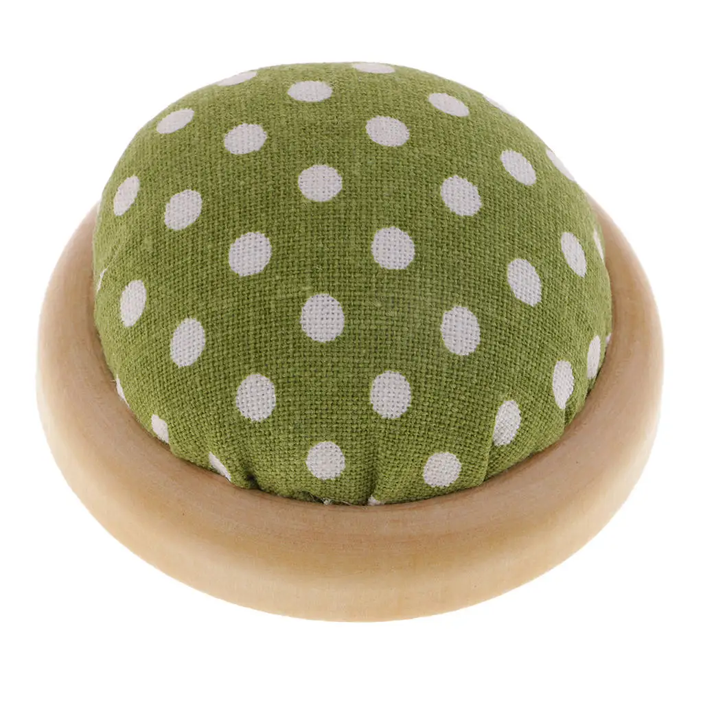 Pin Cushion Wooden Base Needle Pillow for Sewing Needles H2 