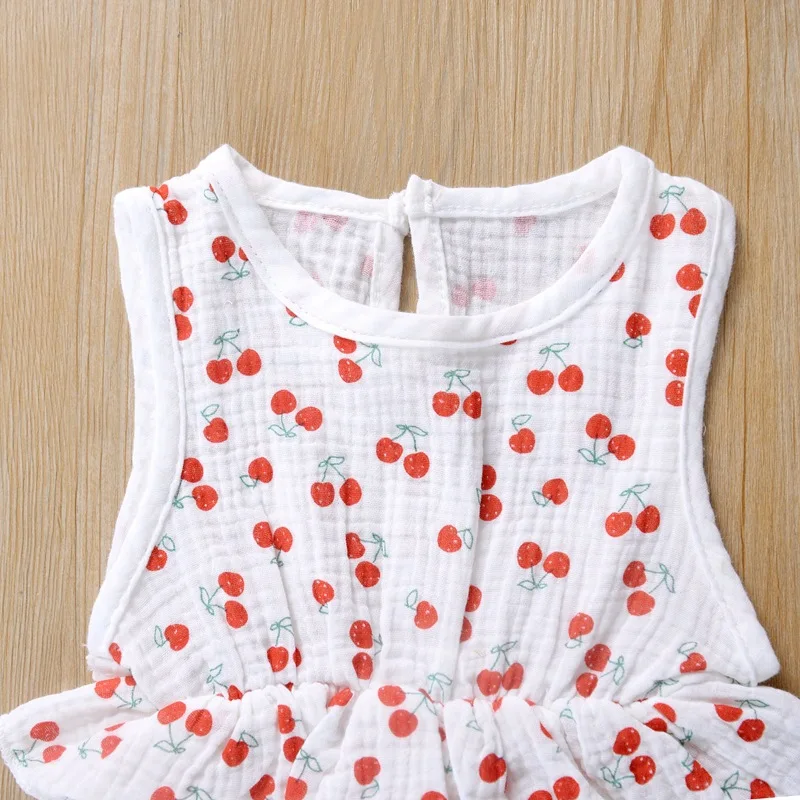 Summer Infant Baby Girls Romper Playsuit Overalls for Kid Cotton Sleeveless Ruffles Lace Kids Clothes Cute Infant Baby Girls Romper