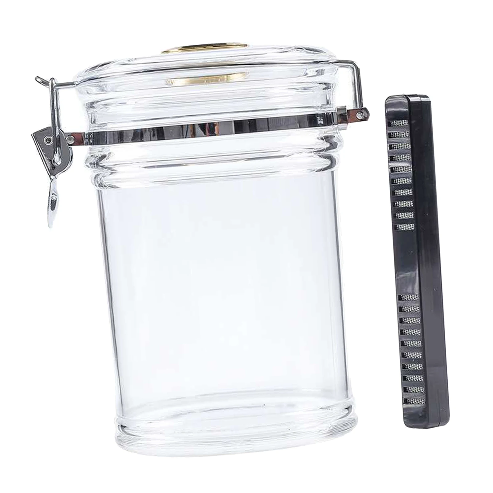 Clear Acrylic 15-20 Capacity Cigar Humidor with Humidifier Cigar Case Box Humidor Moisture Seal Box Fit 15-20 Cigars Tobaccos