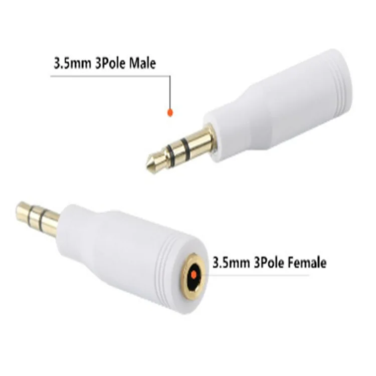 3.5mm 4 Pole Male to 3.5mm 3 Pole Female Stereo Audio Adapter Description Image.This Product Can Be Found With The Tag Names Computer Cables Connecting, Computer Peripherals, PC Hardware Cables Adapters, Pole