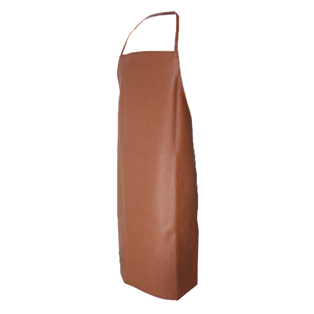 Unisex Waterproof PU Artificial Leather Chef Apron Home Restaurant Kitchen