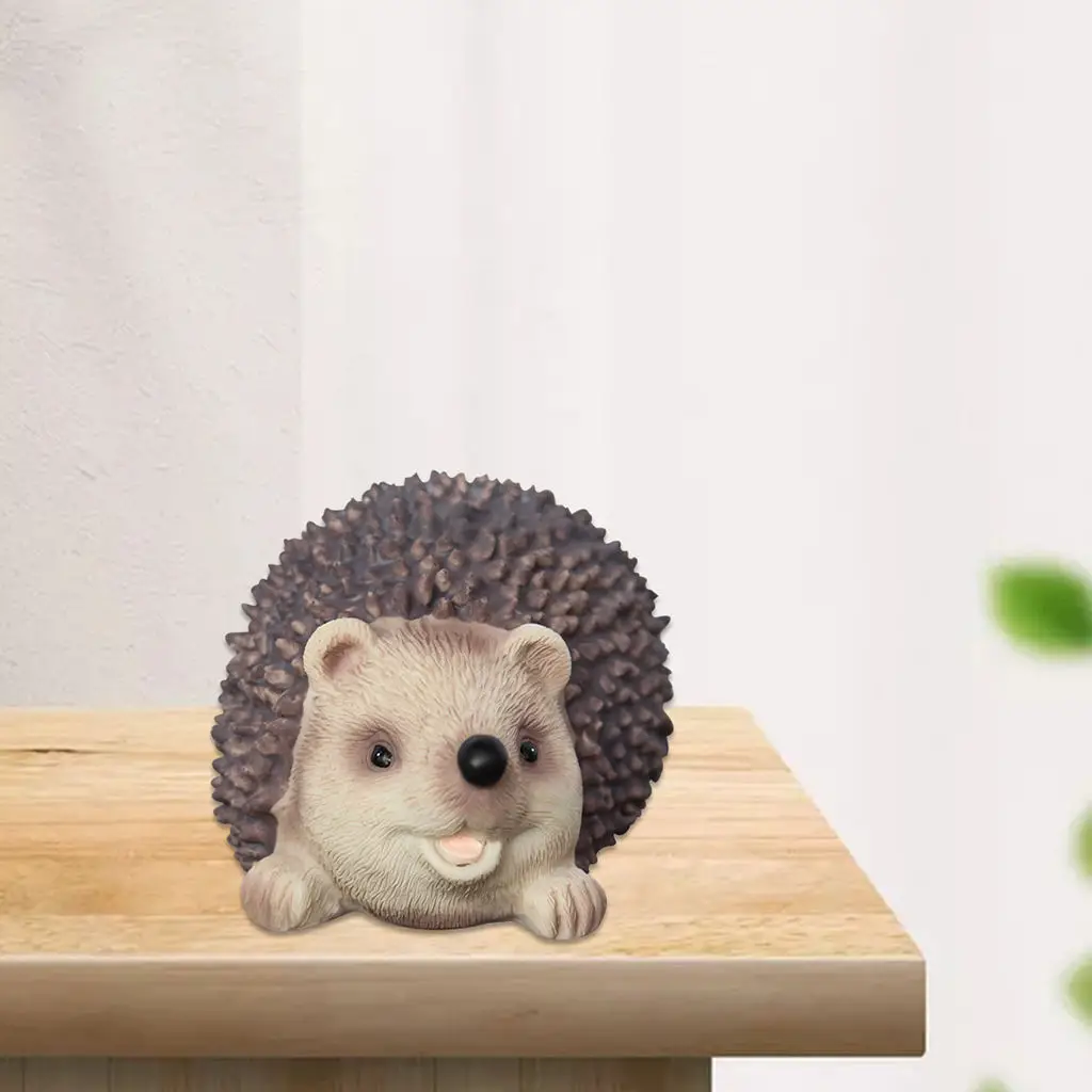 Hedgehog Figurine Model Animal Statue for Yard Garden Patio Ornaments Home Decor